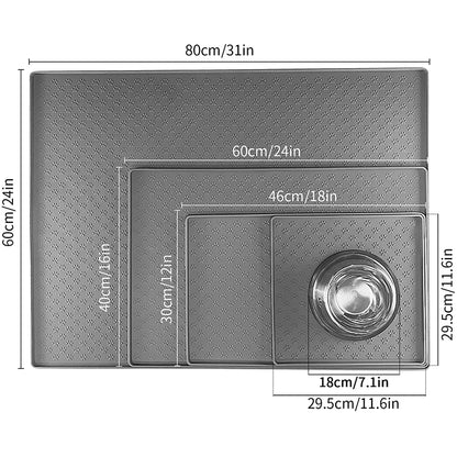 Alfombrilla de silicona impermeable para alimentación de mascotas, alfombrilla antideslizante para cuencos de perros, bandeja de comida para gatos